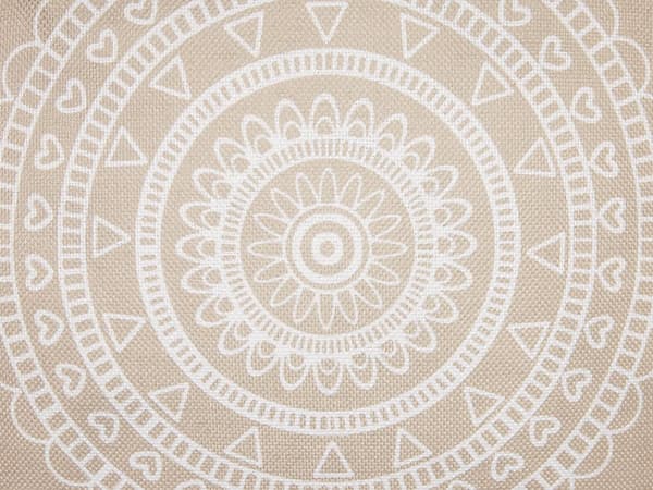 Set med 2 Prydnadskuddar Beige och Vit Polyesterfodral 45 x 45 cm Boho-motiv Dekorativa Fransar Vardagsrumsinredning Sovrum