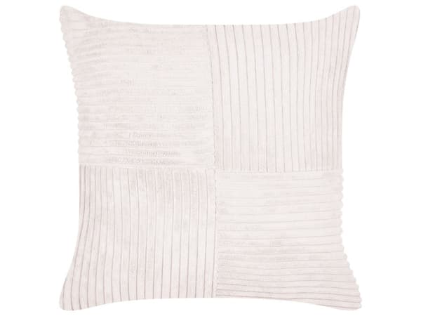 Sett med 2 Pynteputer Off-White Fløyel 43 x 43 cm Stripete mønster Moderne Design