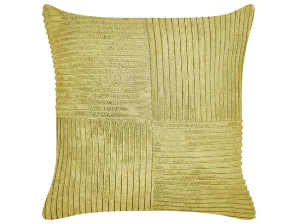 Sett med 2 Pynteputer Grønn Fløyel 43 x 43 cm Stripete mønster Moderne Design