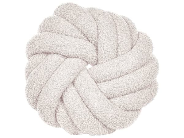Sett med 2 Knuteputer hvit Boucle 31 x 11 cm Tied-Up Plushy Dekorativ Moderne