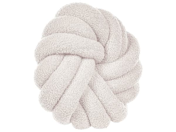 Sett med 2 Knuteputer hvit Boucle 31 x 11 cm Tied-Up Plushy Dekorativ Moderne
