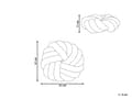 Miniatyrbilde 3 av 5: Knutepute hvit Boucle 31 x 11 cm Tied-Up Plushy Dekorativ Moderne Stil