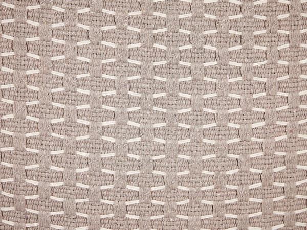 Set med 2 st Prydnadskuddar Taupe 42 x 42 cm Geometriskt Mönster Tofsar Avtagbart Överdrag med Fyllning Vardagsrum