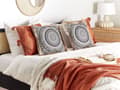 Miniatyrbilde 2 av 7: 2 Puter Beige og Svart Polyester Cover 45 x 45 cm Boho Print Dekorative Pynteputer Stue Dekorasjon