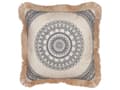 Miniatyrbild 4 av 7: 2 Prydnadskuddar Beige Polyester Fodral 45 x 45 cm Bohemiskt Tryck Dekorativa Tofsar Vardagsrum Tillbehör