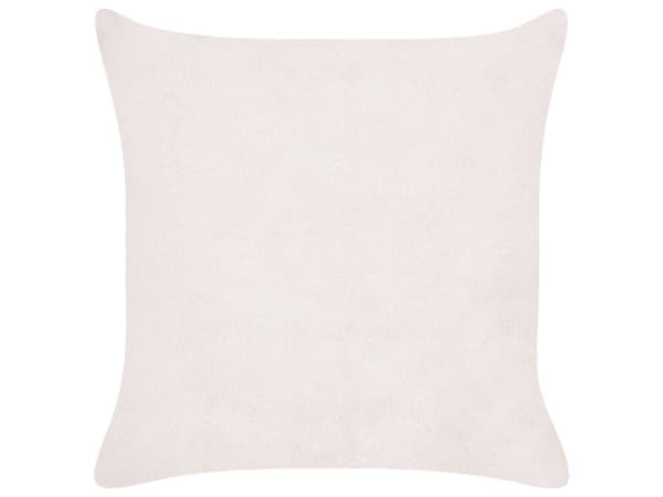 Set med 2 Prydnadskuddar Off-White Manchester 43 x 43 cm Randigt Mönster Modern Design Dekorationskuddar