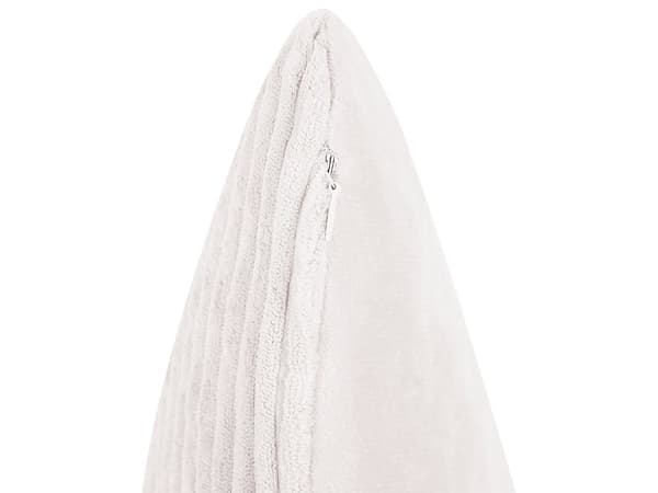 Set med 2 Prydnadskuddar Off-White Manchester 43 x 43 cm Randigt Mönster Modern Design Dekorationskuddar