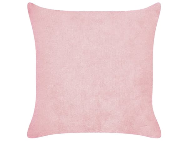 Set med 2 Prydnadskuddar Rosa Manchester 43 x 43 cm Randigt Mönster Modern Design Dekorationskuddar
