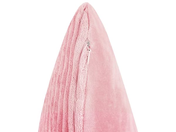 Set med 2 Prydnadskuddar Rosa Manchester 43 x 43 cm Randigt Mönster Modern Design Dekorationskuddar