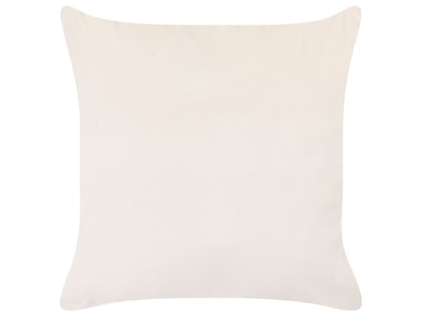 Sett med 2 Pynteputer Beige Rosa Fløyel 45 x 45 cm Blomstermønster Blomstermotiv Avtakbart trekk med fylling