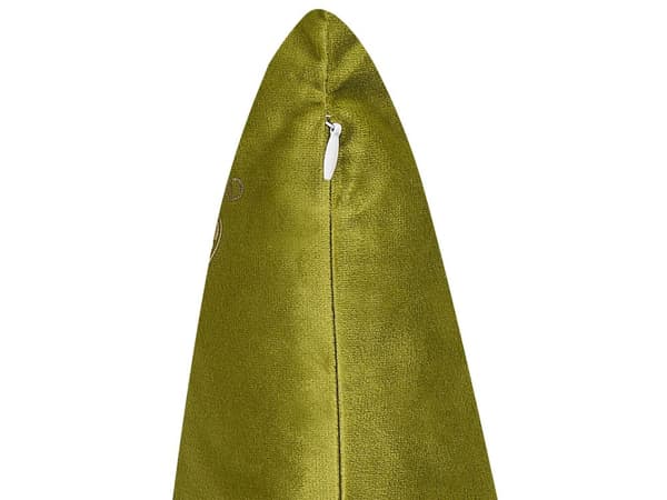 Set med 2 Prydnadskuddar Ljusgrön Sammet 45 x 45 cm Kudde Fjärilsmönster Avtagbara Fodral med Fyllning