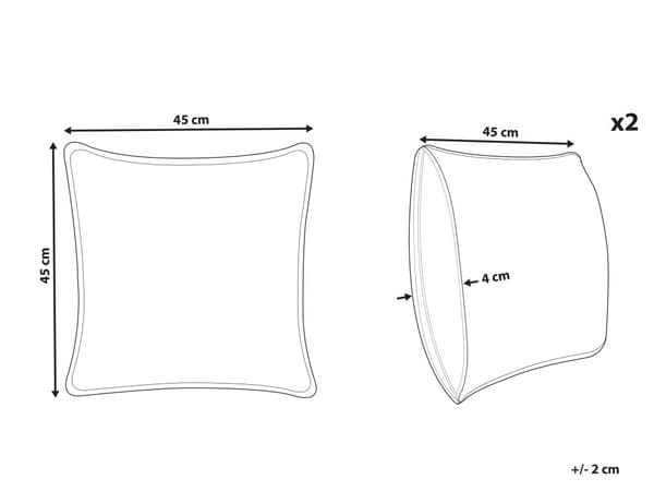 Set med 2 Prydnadskuddar Grön Sammet 45 x 45 cm Kudde Fjärilsmönster Avtagbara Fodral med Fyllning