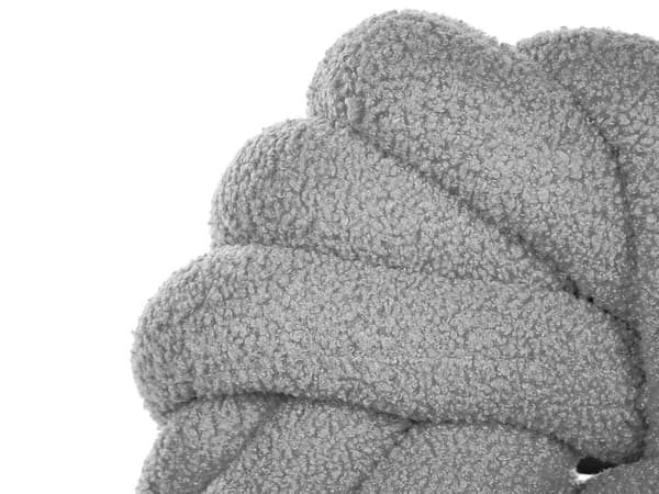 Set med 2 Prydnadskuddar Grå Bouclé 31 x 31 cm Virvelknut Fluffig Dekorativ Modern Vardagsrum Sovrum