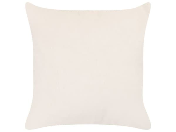 Set med 2 Prydnadskuddar Beige och Gul sammet 45 x 45 cm Kudde Blommönster Blomstermotiv Avtagbart Överdrag med Fyllning Vardagsrum Sovrum