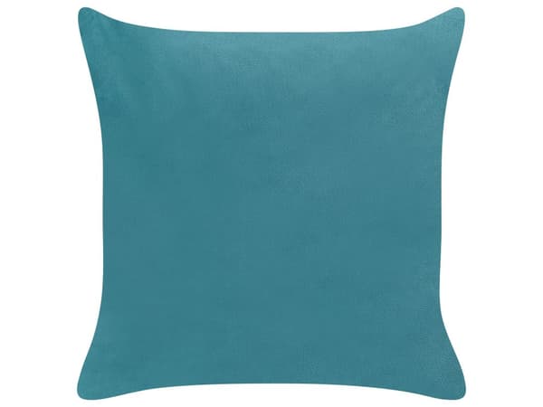 Set om 2 kuddar Blå Sammet 45 x 45 cm med Dekorativa Element Glamour Modernt Vardagsrum Sovrum
