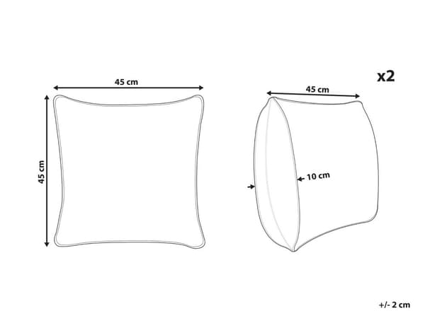 Set med 2 kuddar Flerfärgade Linne Bomull Polyester 45 x 45 cm Kuddar Avtagbara Överdrag Dragkedja Modern Traditionell Vardagsrum