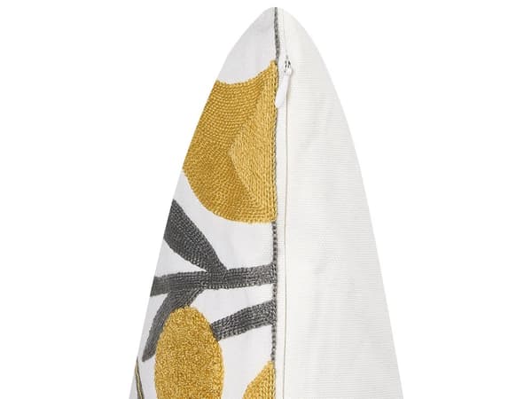 Set om 2 kuddar Mångfärgad Bomull 45 x 45 cm Växtmotiv Broderat Mönster Avtagbart Överdrag Modernt Vardagsrum Sovrum