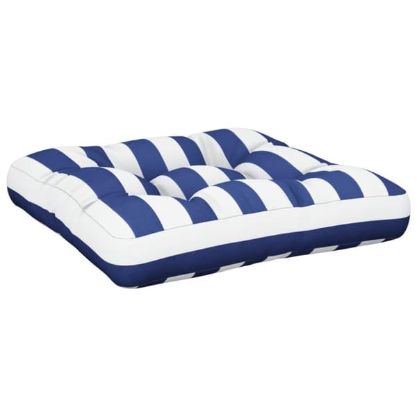 vidaXL Palldyna blå&vit randig 50x50x12 cm tyg