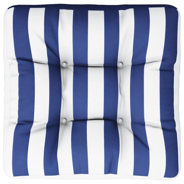 vidaXL Palldyna blå&vit randig 50x50x12 cm tyg