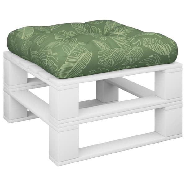vidaXL pallehynde 60x60x12 cm stof bladmønster