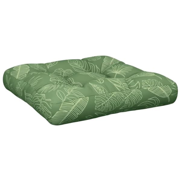 vidaXL pallehynde 60x60x12 cm stof bladmønster