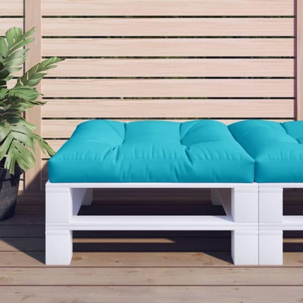 vidaXL Palldyna turkos 80x80x12 cm tyg