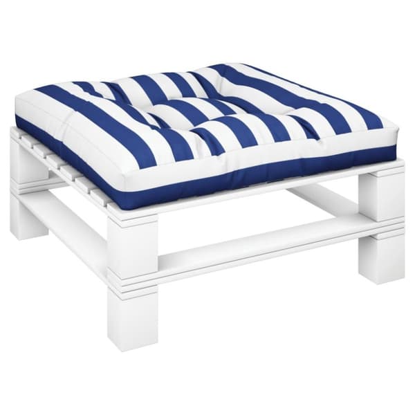 vidaXL Palldyna blå&vit randig 80x80x12 cm tyg