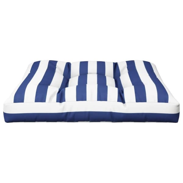 vidaXL Palldyna blå&vit randig 80x80x12 cm tyg