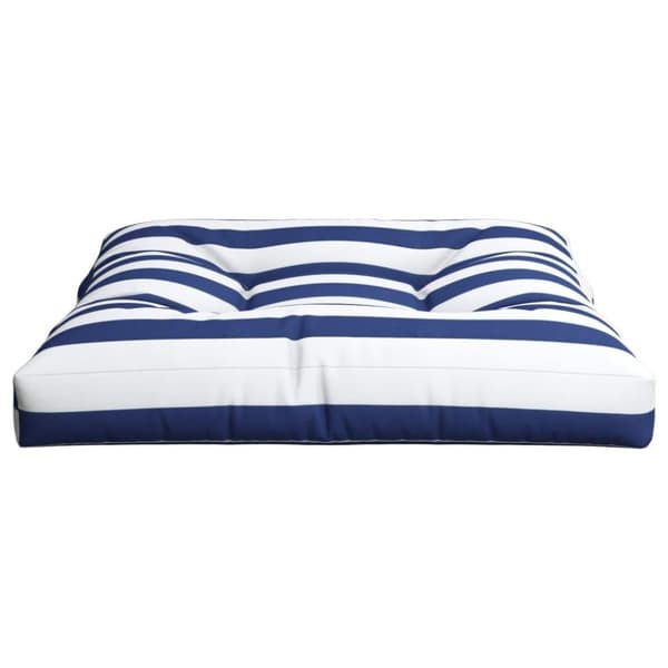 vidaXL Palldyna blå&vit randig 80x80x12 cm tyg
