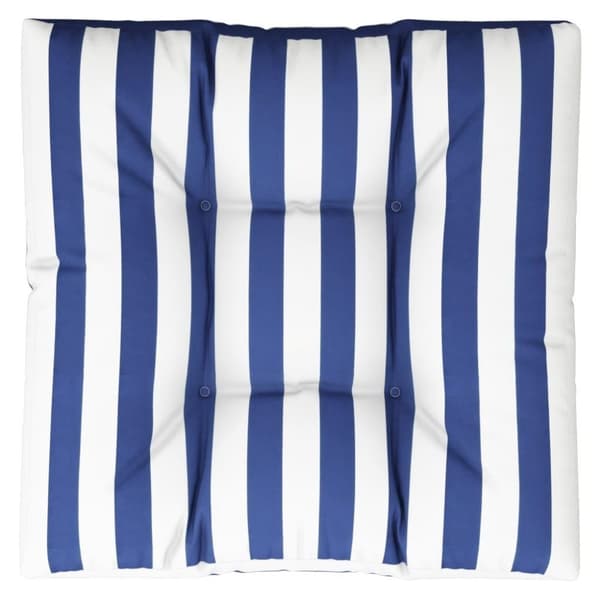 vidaXL Palldyna blå&vit randig 80x80x12 cm tyg