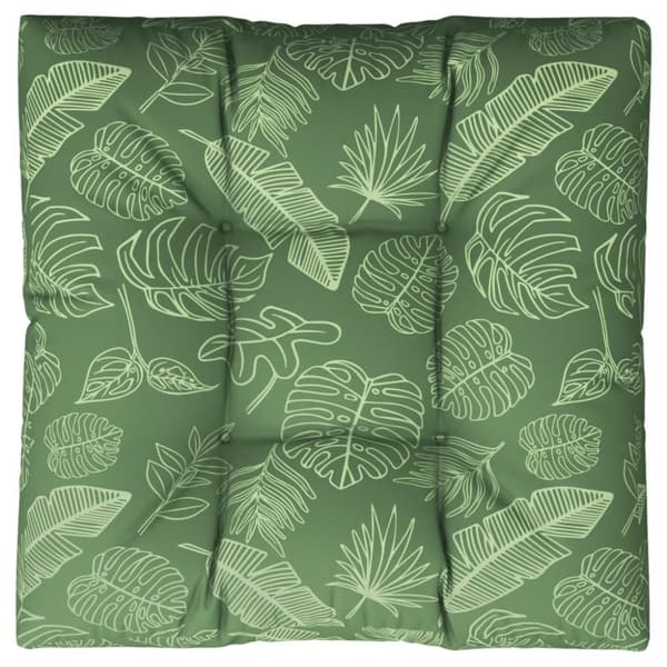 vidaXL Palldyna bladmönster 80x80x12 cm tyg