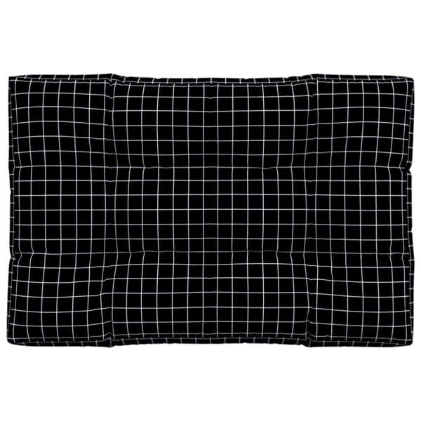 vidaXL Palldyna svartrutig 120x80x12 cm tyg