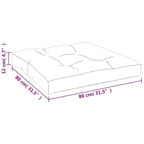 vidaXL pallehynde 80x80x12 cm stof turkis