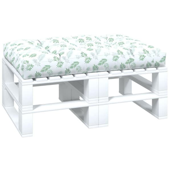 vidaXL Palldyna bladmönster 120x80x12 cm tyg