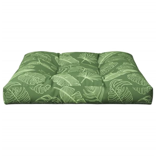 vidaXL pallehynde 80x80x12 cm stof bladmønster