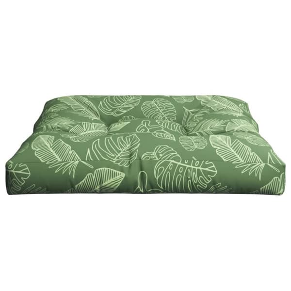 vidaXL pallehynde 80x80x12 cm stof bladmønster