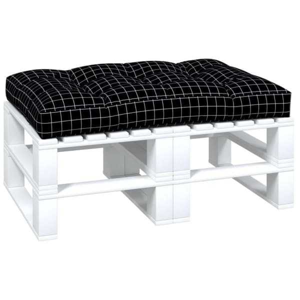 vidaXL pallehynde 120x80x12 cm stof ternet sort