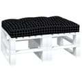 Miniatyrbillede 3 af 9: vidaXL pallehynde 120x80x12 cm stof ternet sort