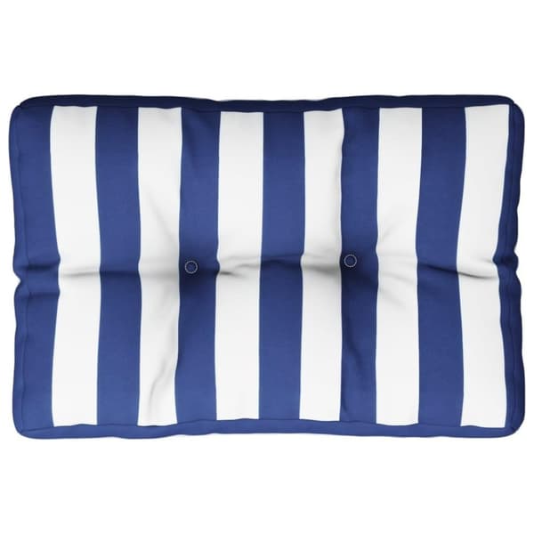 vidaXL pallehynde 50x40x12 cm stof stribet blå og hvid