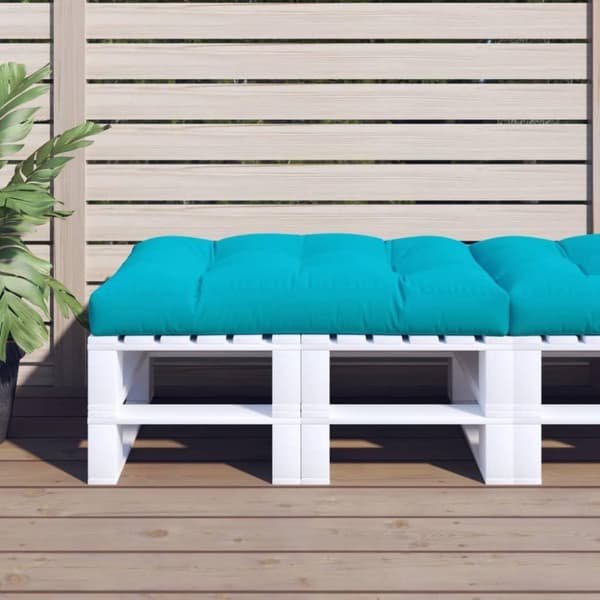 vidaXL pallehynde 120x80x12 cm stof turkis