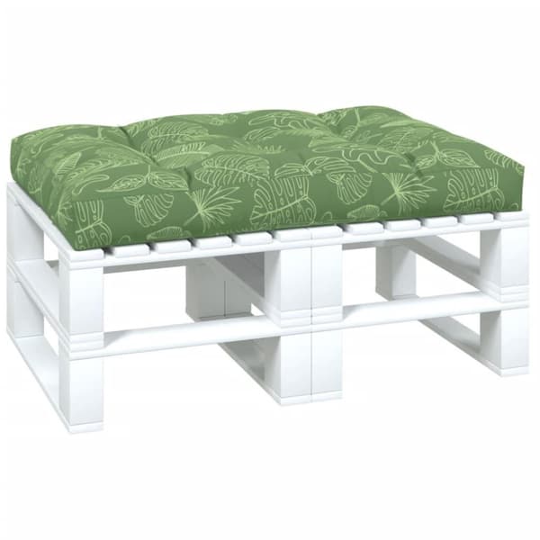 vidaXL pallehynde 120x80x12 cm stof bladmønster