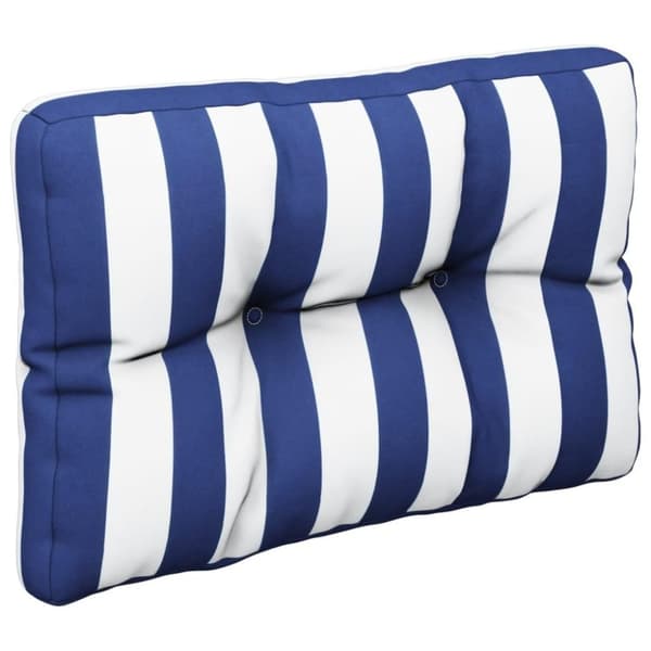 vidaXL pallehynde 60x40x12 cm stof stribet blå og hvid