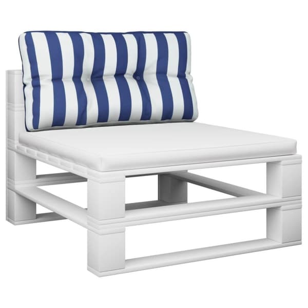 vidaXL pallehynde 80x40x12 cm stof stribet blå og hvid