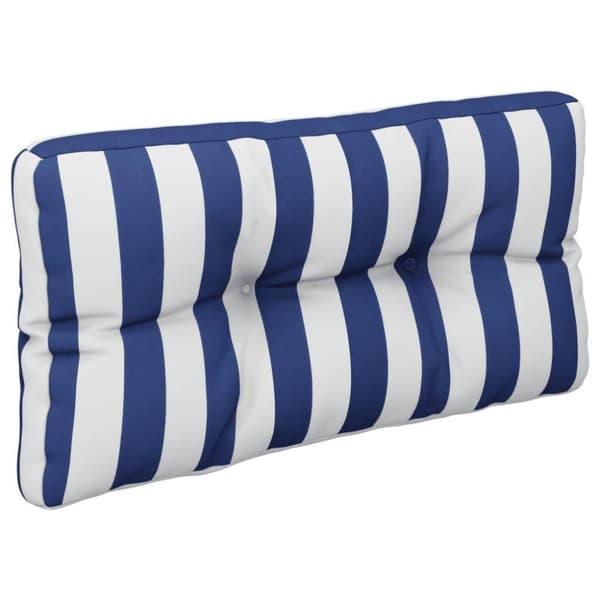 vidaXL pallehynde 80x40x12 cm stof stribet blå og hvid