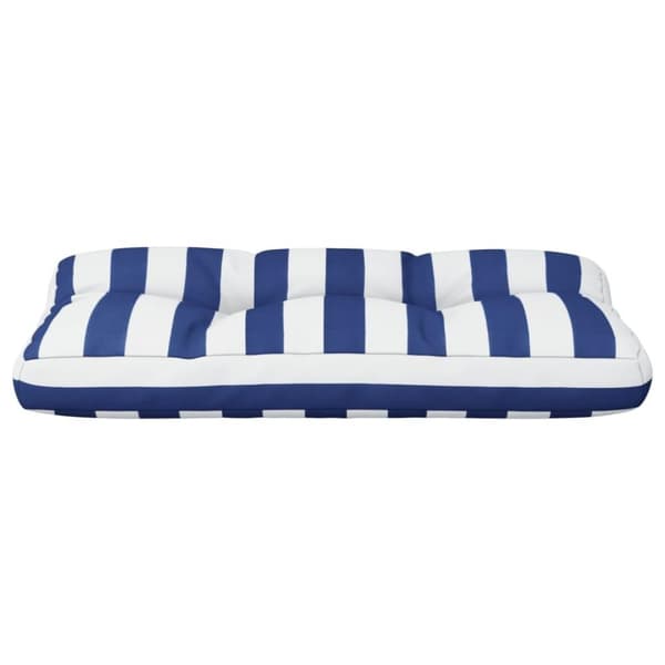vidaXL pallehynde 80x40x12 cm stof stribet blå og hvid
