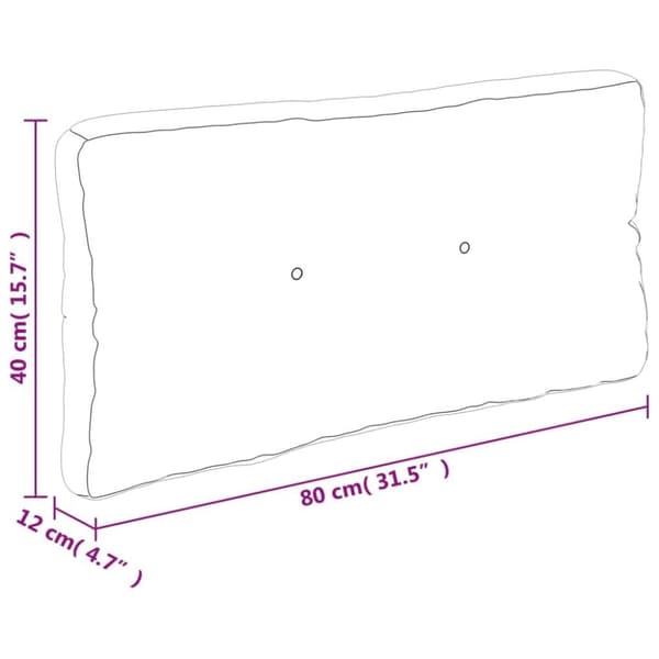 vidaXL pallehynde 80x40x12 cm stof stribet blå og hvid