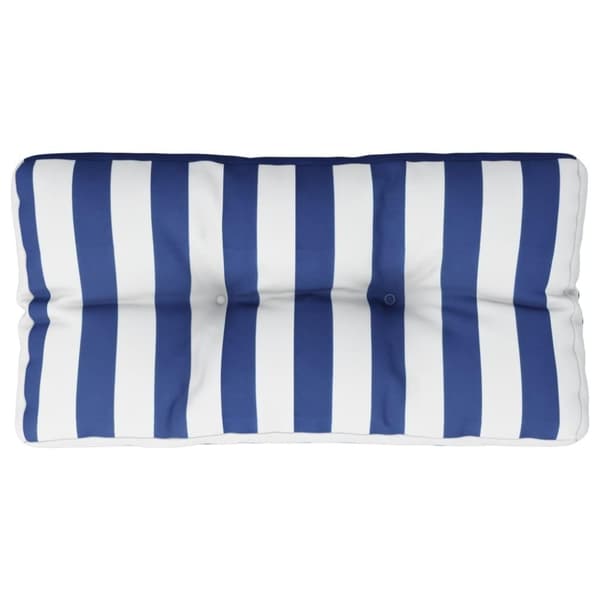 vidaXL pallehynde 80x40x12 cm stof stribet blå og hvid