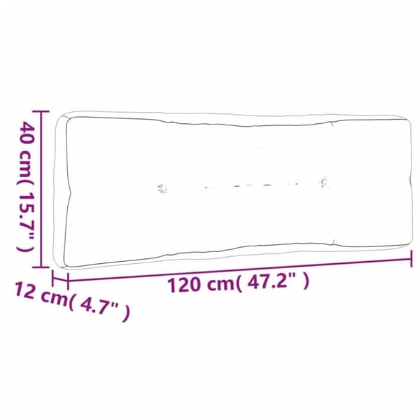 vidaXL Palldyna rosa 120x40x12 cm tyg
