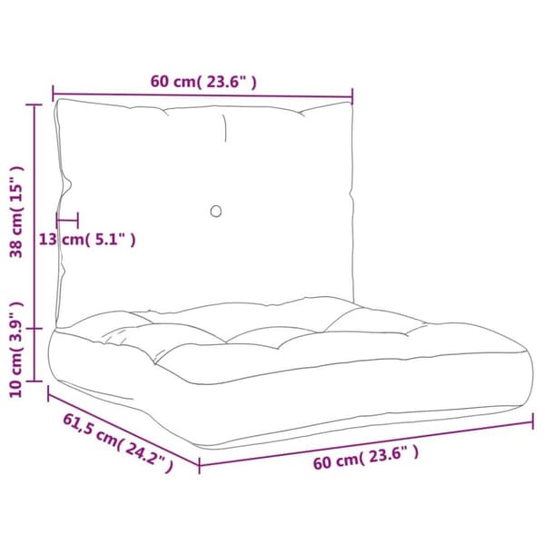 vidaXL pallehynder 2 stk. oxfordstof pink