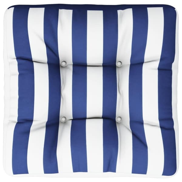 vidaXL pallehynde 60x61,5x10 cm oxfordstof stribet blå og hvid